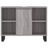 Set de muebles de baño 3 pzas madera contrachapada gris