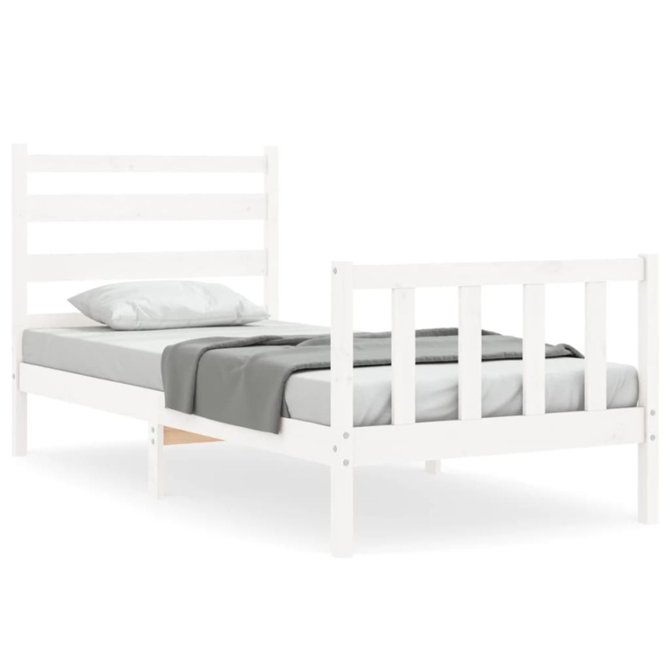 Estructura cama sin colchón madera maciza pino blanca