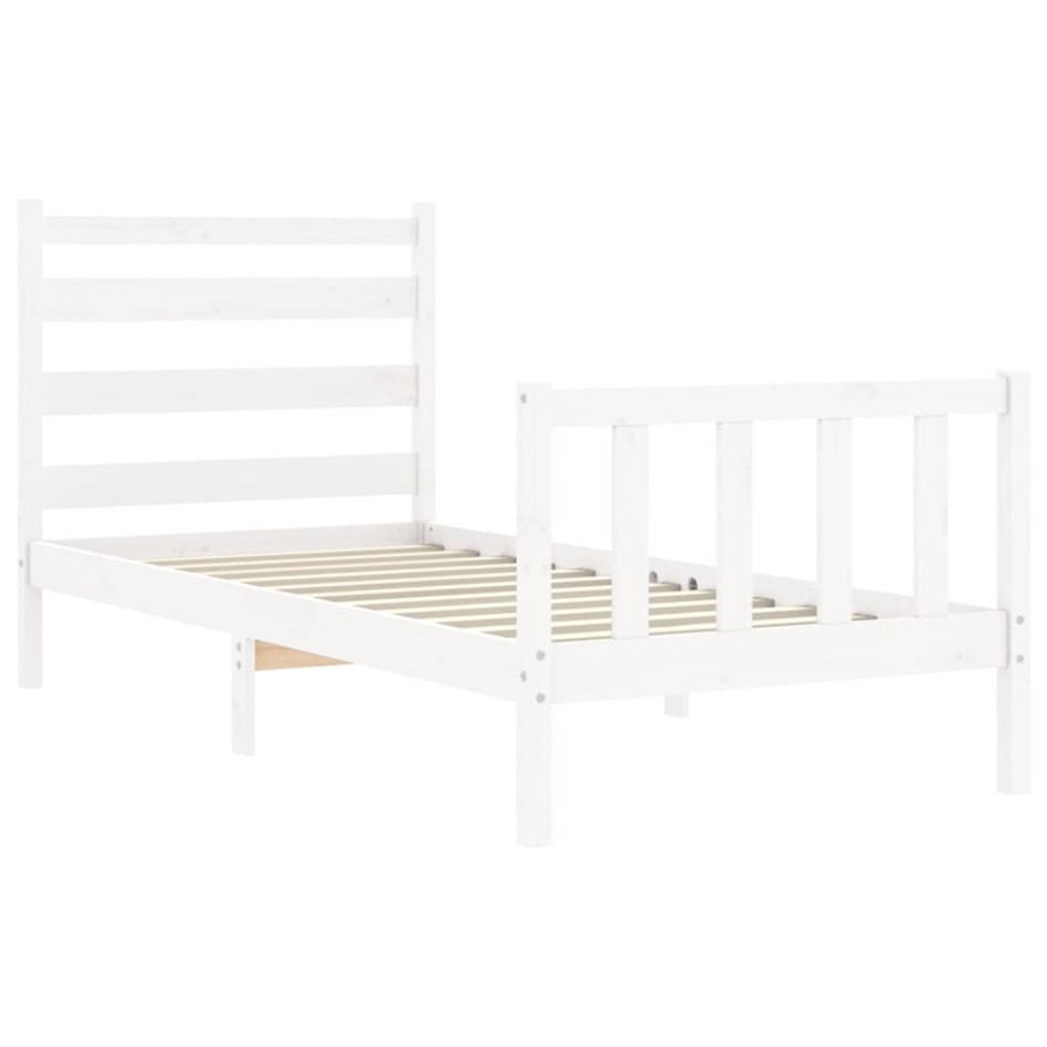 Estructura cama sin colchón madera maciza pino blanca