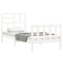 Estructura de cama con cabecero madera maciza