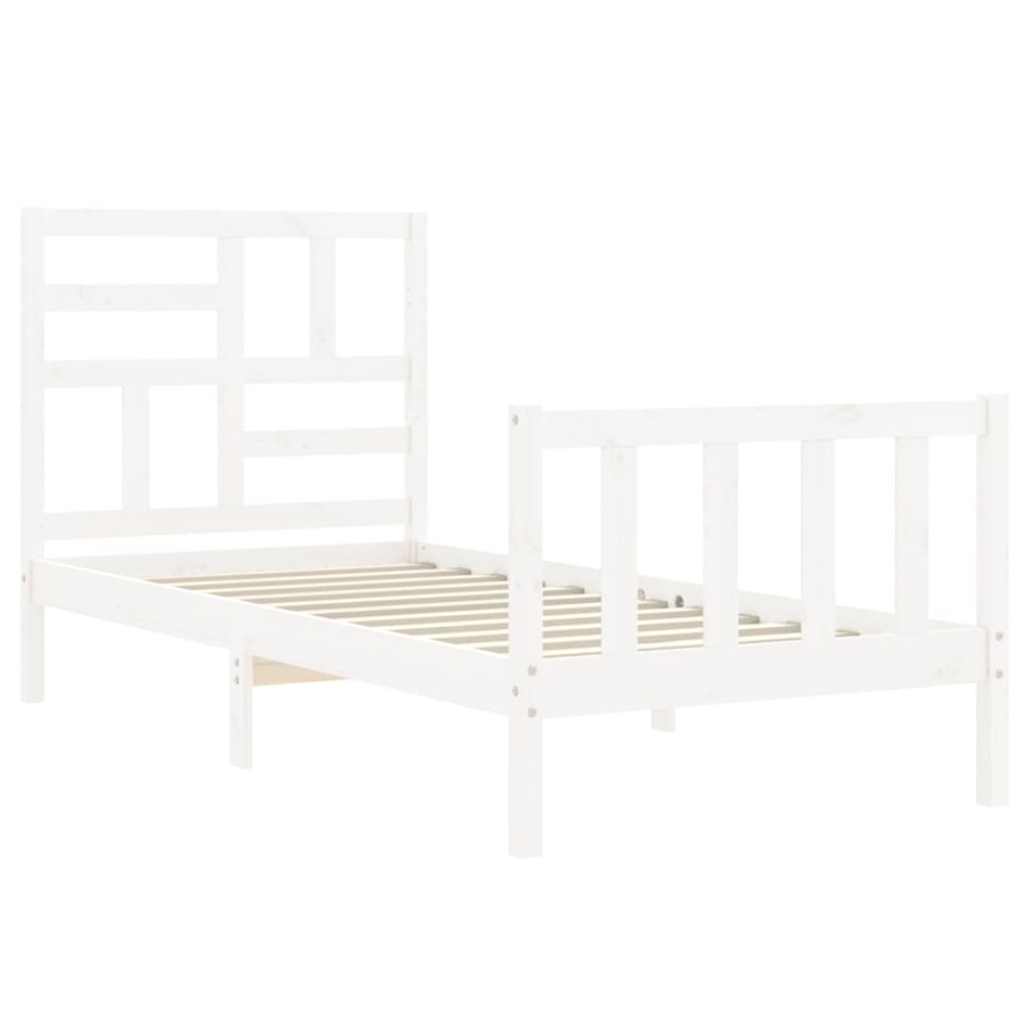 Estructura de cama con cabecero madera maciza
