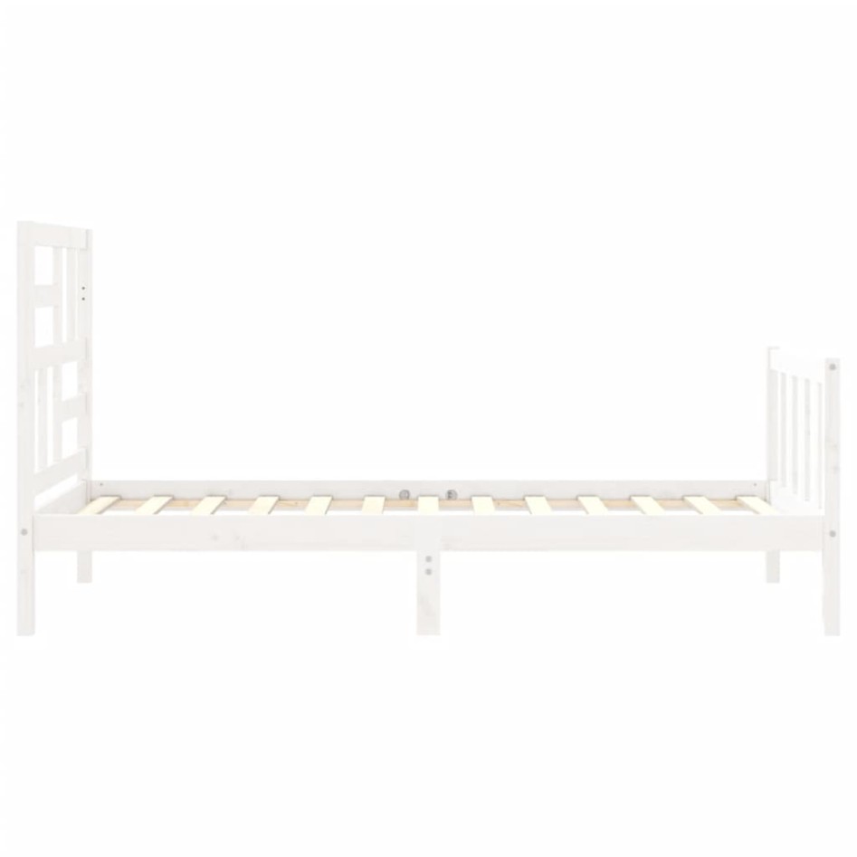 Estructura de cama con cabecero madera maciza