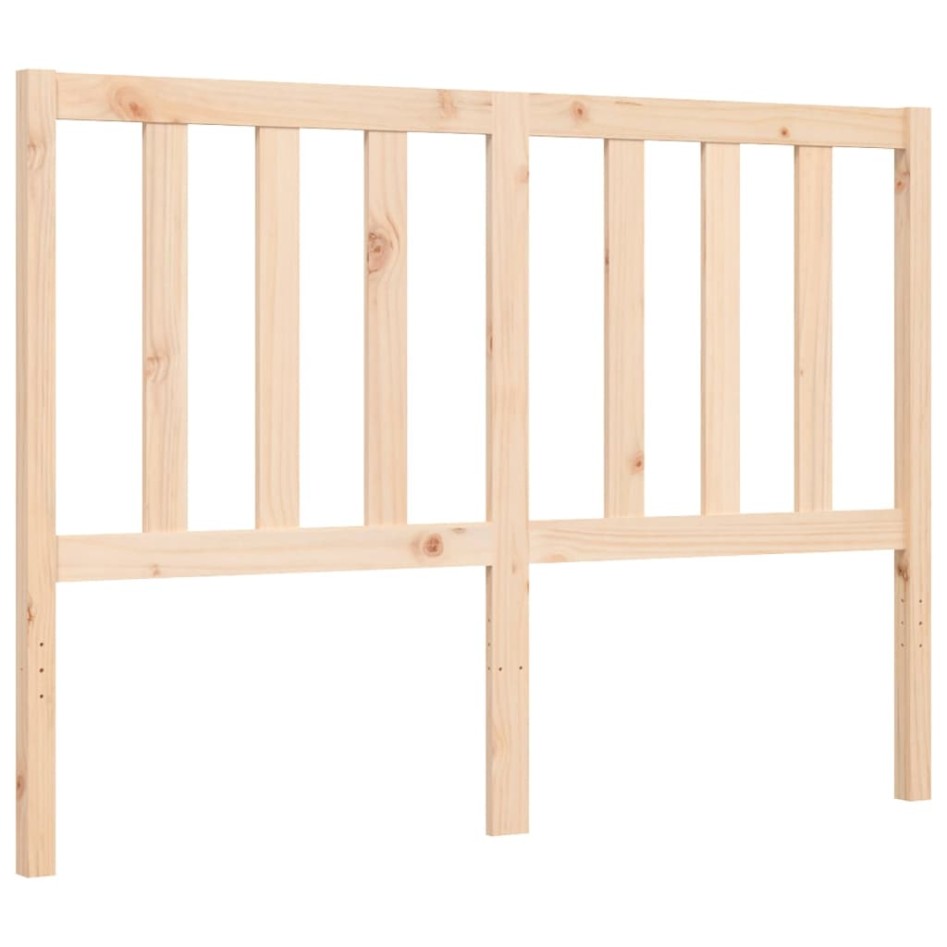 Estructura de cama sin colchón madera de pino blanca 140x200