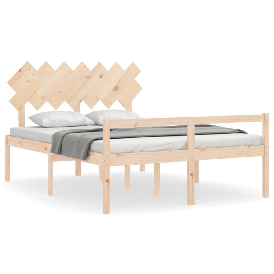 Cama para personas mayores con cabecero madera maciza