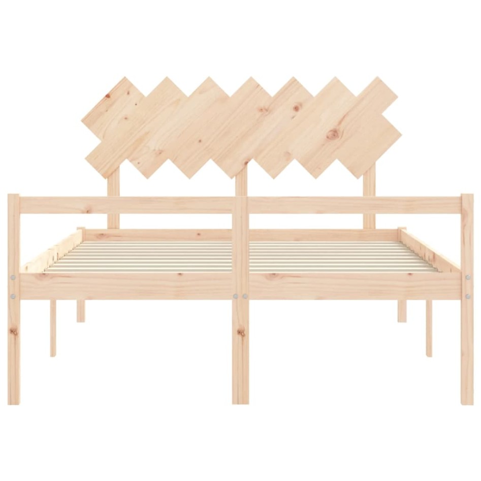 Cama para personas mayores con cabecero madera maciza