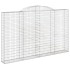 Cestas de gaviones 3 uds forma de arco hierro 300x30x180/200