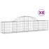 Cestas de gaviones 8 uds forma de arco hierro 200x30x40/60