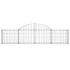 Cestas de gaviones 8 uds forma de arco hierro 200x30x40/60