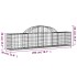 Cestas de gaviones 8 uds forma de arco hierro 200x30x40/60