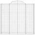 Cestas de gaviones 2 uds forma de arco hierro 200x30x180/200