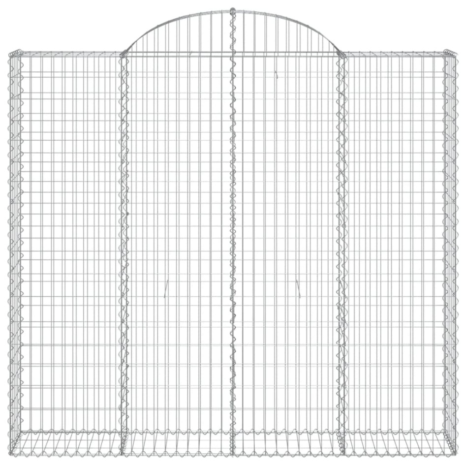 Cestas de gaviones 2 uds forma de arco hierro 200x30x180/200