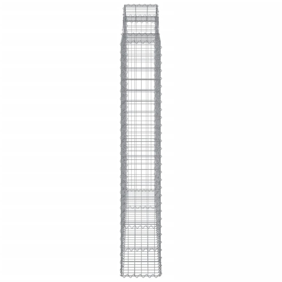 Cestas de gaviones 2 uds forma de arco hierro 200x30x180/200