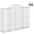 Cestas gaviones 6 uds forma de arco hierro 200x30x140/160