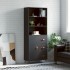 Aparador alto madera contrachapada negro 69,5x34x180