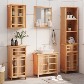 Conjunto de muebles de baño 5 piezas madera maciza de