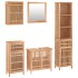 Conjunto de muebles de baño 5 piezas madera maciza de
