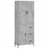 Aparador alto madera contrachapada gris hormigón 69,5x34x180