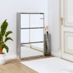 Mueble zapatero y espejo 3 niveles gris Sonoma 63x17x102,5 cm