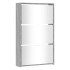 Mueble zapatero y espejo 3 niveles gris Sonoma 63x17x102,5