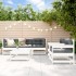 Juego de muebles jardín 6 piezas y cojines madera maciza