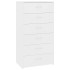 Aparador con 6 cajones madera contrachapada blanco 50x34x96