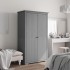 Armario BODO madera maciza de pino gris 99x53,5x173