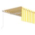 Toldo retráctil manual con persiana amarillo y blanco 5x3