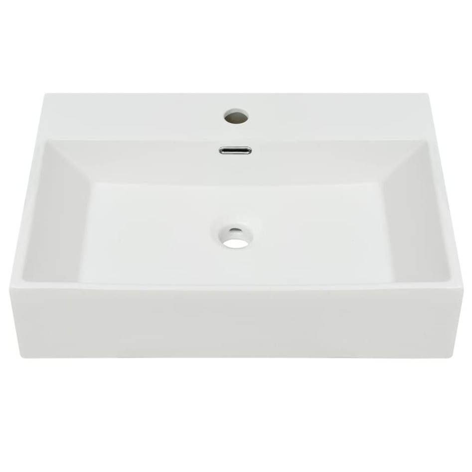 Lavabo con orificio para grifo cerámica 60,5x42,5x14,5 cm