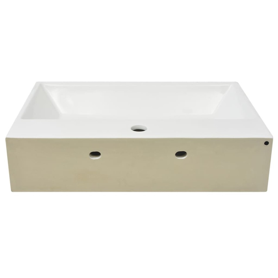 Lavabo con orificio para grifo cerámica 60,5x42,5x14,5 cm