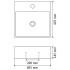 Lavabo con orificio para grifo cerámica 60,5x42,5x14,5 cm