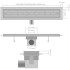 Desagüe ducha lineal 2 pzs burbuja 630x140 mm acero