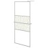 Mampara ducha con estante vidrio ESG y aluminio cromo 80x195