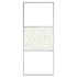 Mampara ducha con estante vidrio ESG y aluminio cromo 80x195