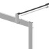 Mampara ducha con estante vidrio ESG y aluminio cromo 80x195