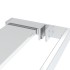 Mampara ducha con estante vidrio ESG y aluminio cromo 80x195