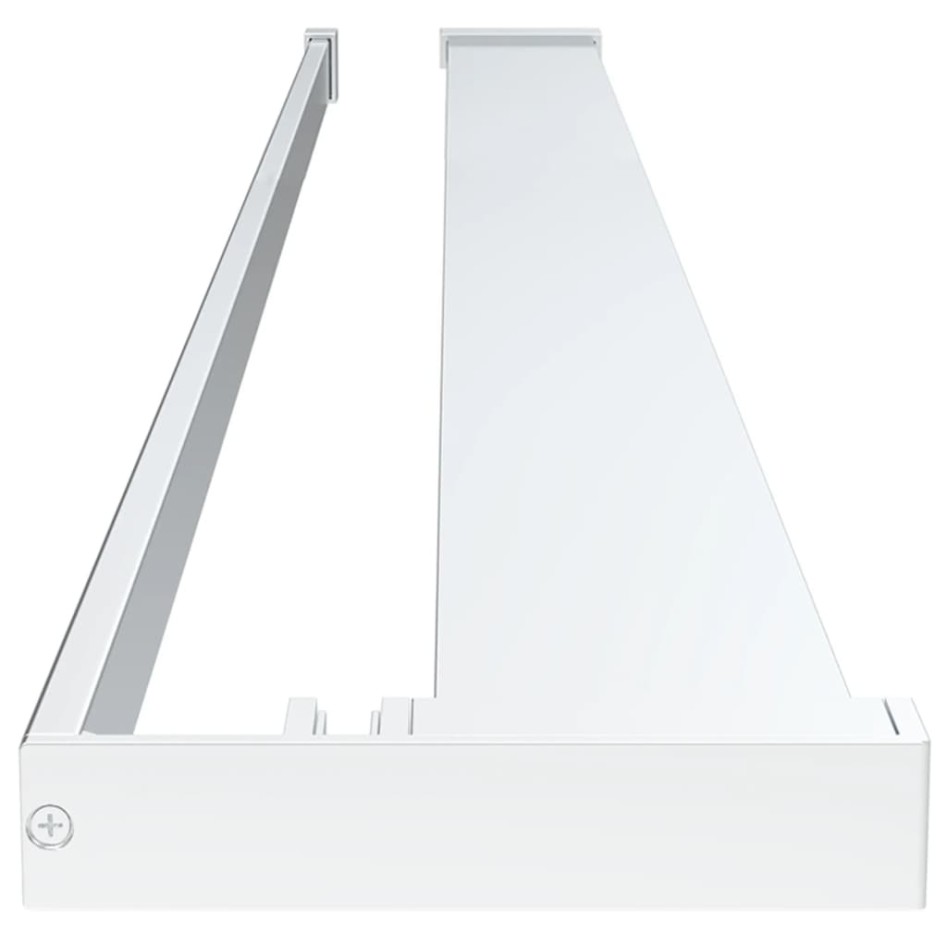 Mampara ducha con estante vidrio ESG y aluminio cromo