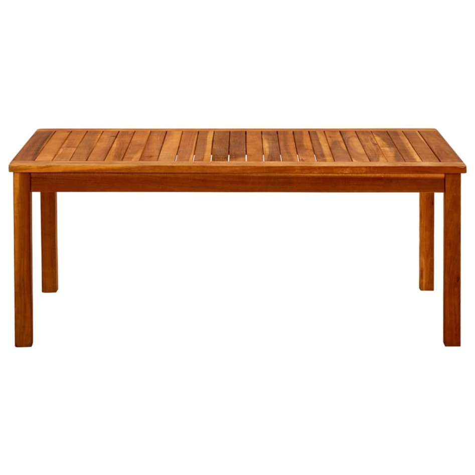 Mesa de centro de jardín madera maciza de acacia 110x60x45