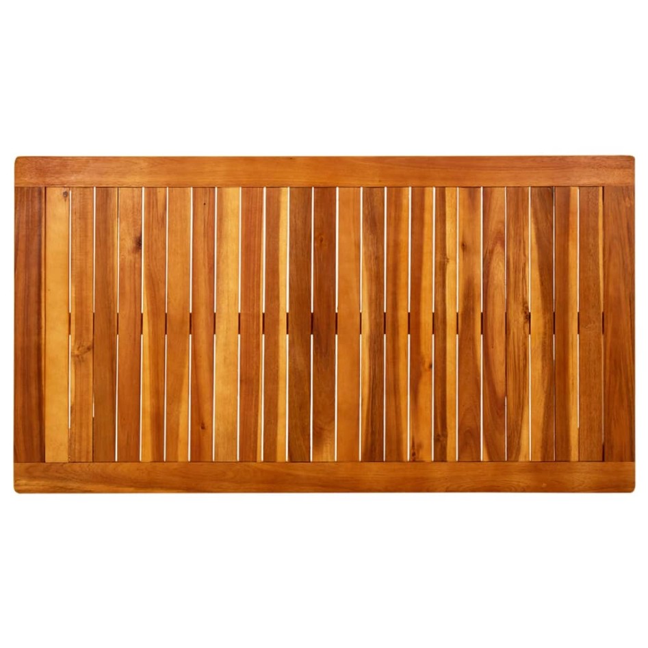 Mesa de centro de jardín madera maciza de acacia 110x60x45