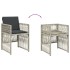 Set comedor de jardín 5 pzas cojines ratán sintético gris