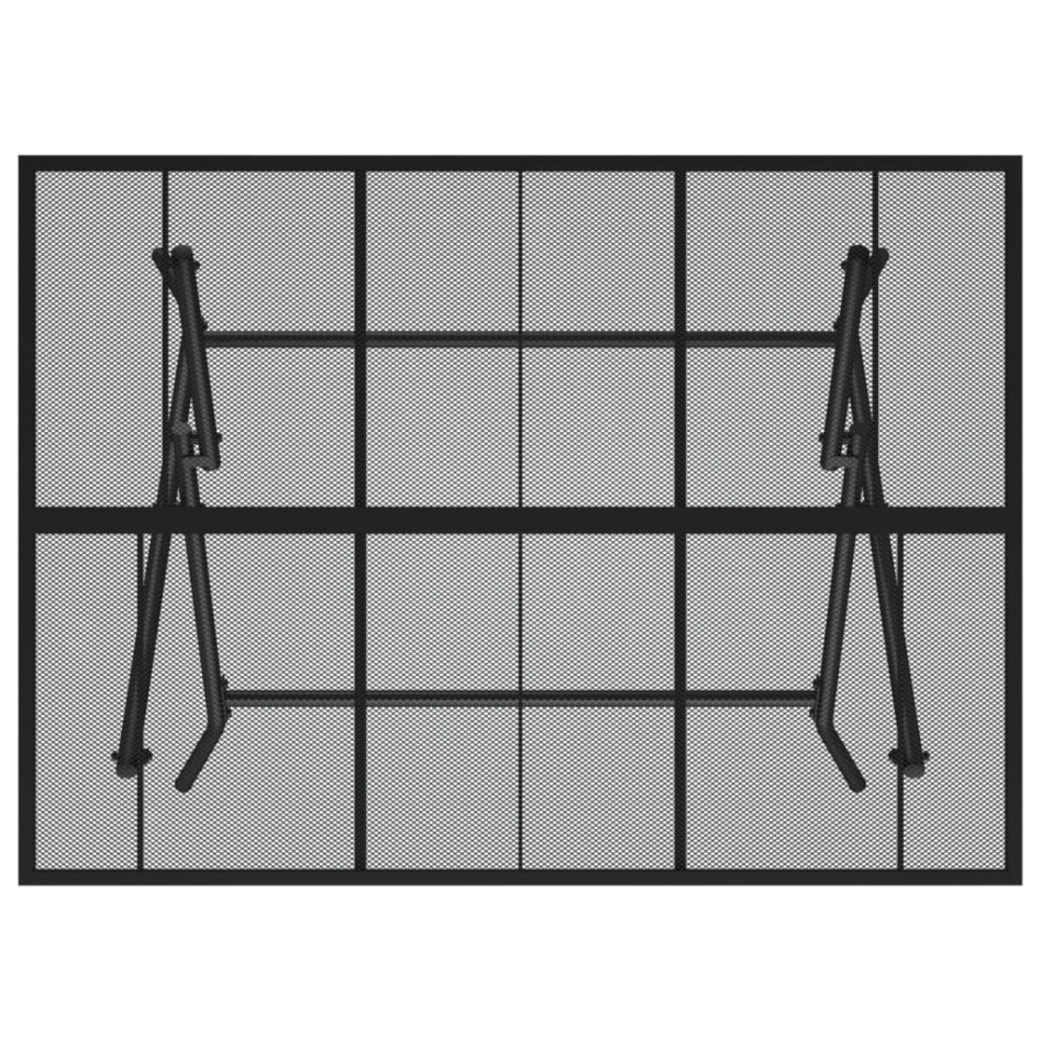 Mesa de jardín plegable malla acero gris antracita 110x80x72