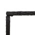 Mesa alta bar ratán PE y superficie vidrio negro 110x70x110