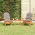 Juego de muebles de jardín Adirondack 3 piezas madera
