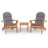 Juego de muebles de jardín Adirondack 3 piezas madera