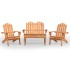 Juego de muebles de jardín Adirondack 4 piezas madera