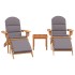 Juego de muebles de jardín Adirondack 3 piezas madera