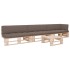 Muebles de palets 4 pzas y cojines madera pino