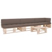 Muebles de palets 4 pzas y cojines madera pino impregnada