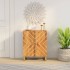 Mueble auxiliar madera maciza mango marrón/negro 60x33,5x75