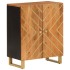 Mueble auxiliar madera maciza mango marrón/negro 60x33,5x75