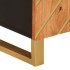 Mueble auxiliar madera maciza mango marrón/negro 60x33,5x75